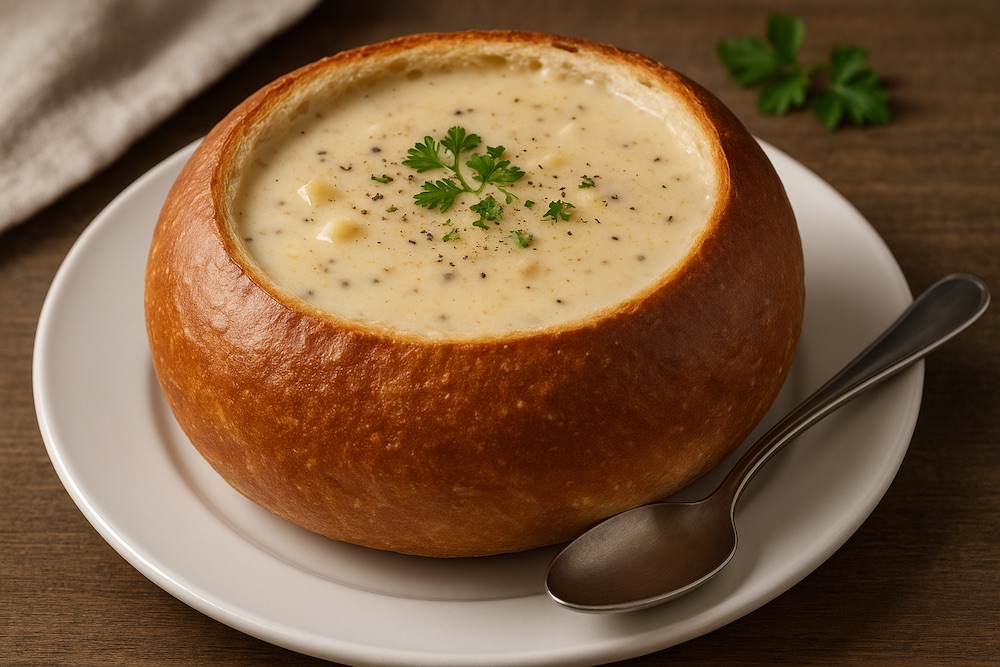 Clam Chowder in Bread Bowl